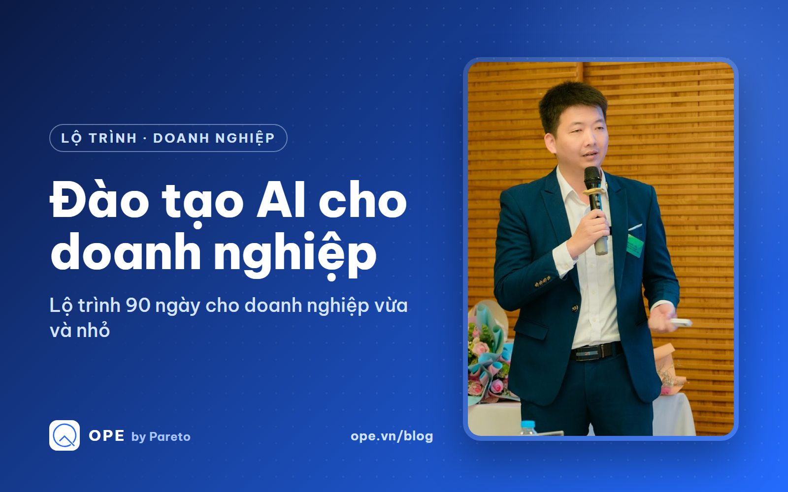 Ảnh bìa: Đào tạo AI cho doanh nghiệp – lộ trình 90 ngày cho doanh nghiệp vừa và nhỏ